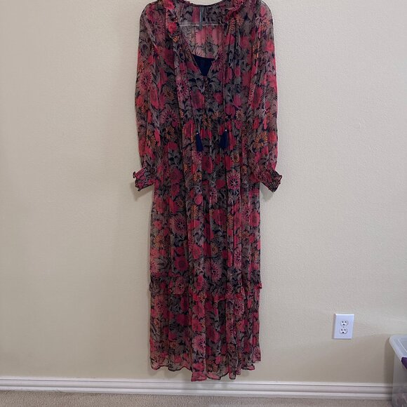 Anthropologie Marais Printed Chiffon Dress - Picture 3 of 6